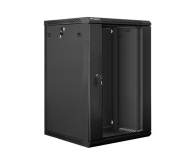 LANBERG Szafa instalacyjna wisząca 19'' 18U 600X600mm czarna (drzwi szklane) WF01-6618-10B - 455307 - zdjęcie 3
